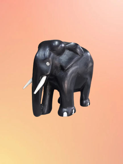 Wooden Elephant Figurine
