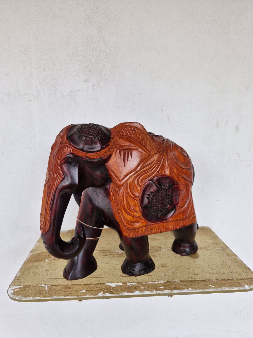 Wooden Elephant Figurine