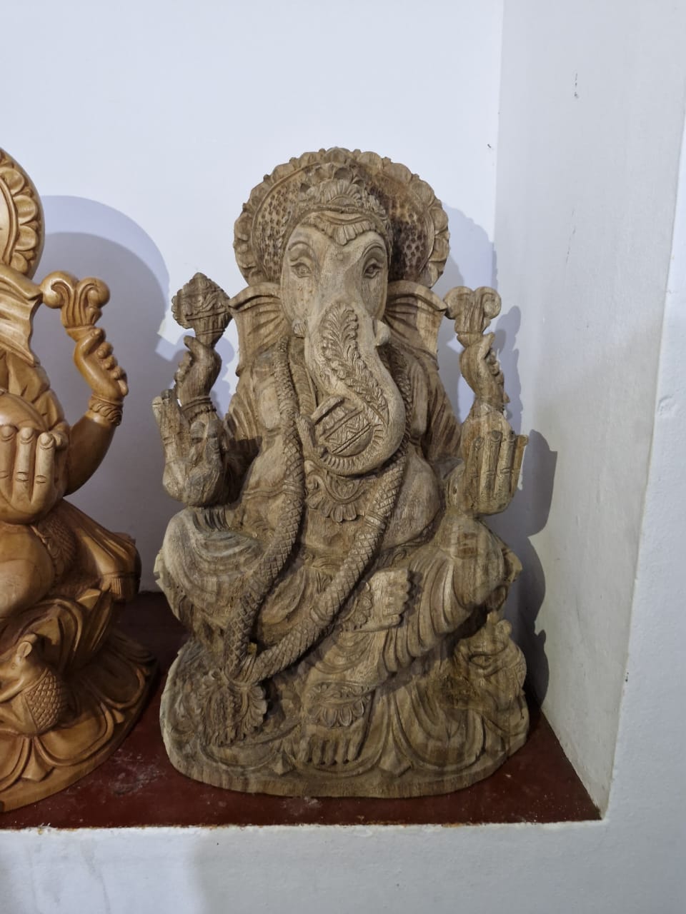 Handcrafted Wooden Ganesha Statue