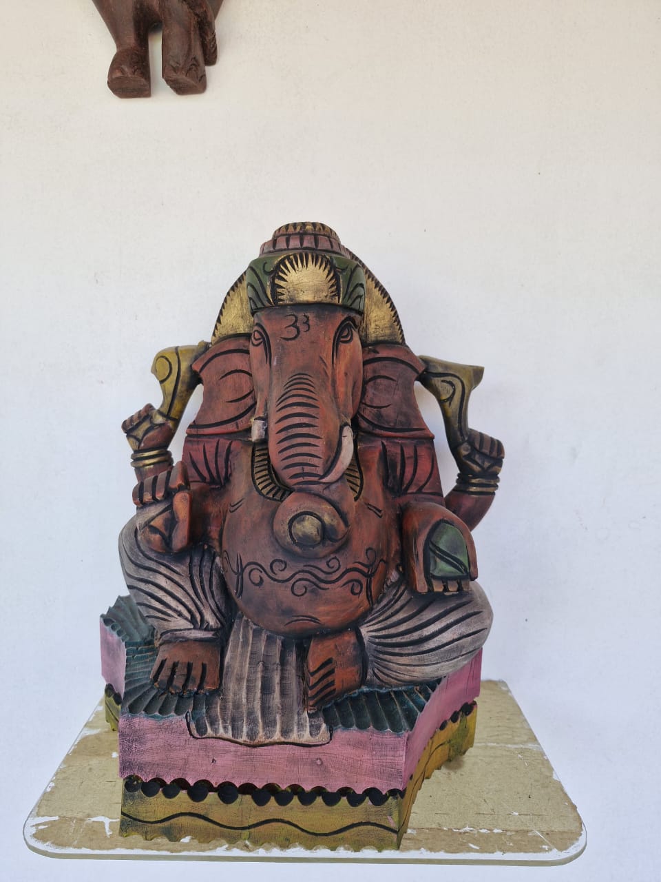 Handcrafted Wooden Ganesha Statue