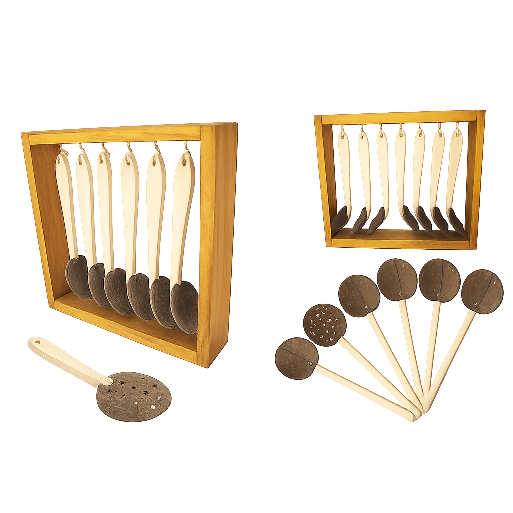 Coconut Shell Spoon – Eco-Friendly Handmade Serving Spoon