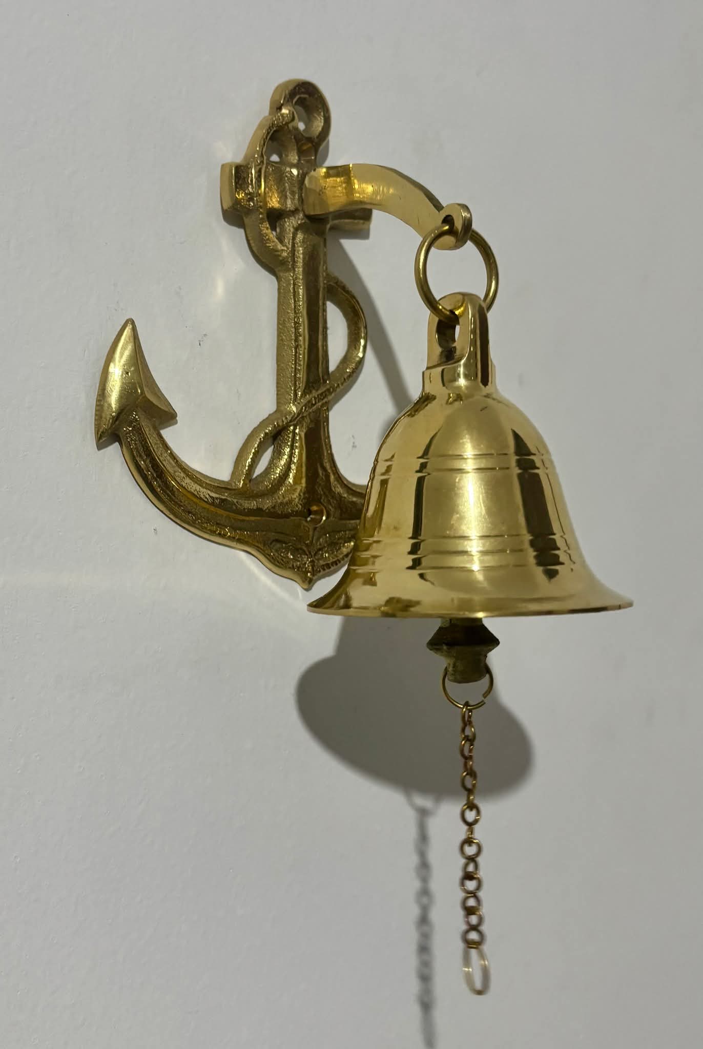 Vintage Brass Anchor Wall Bell