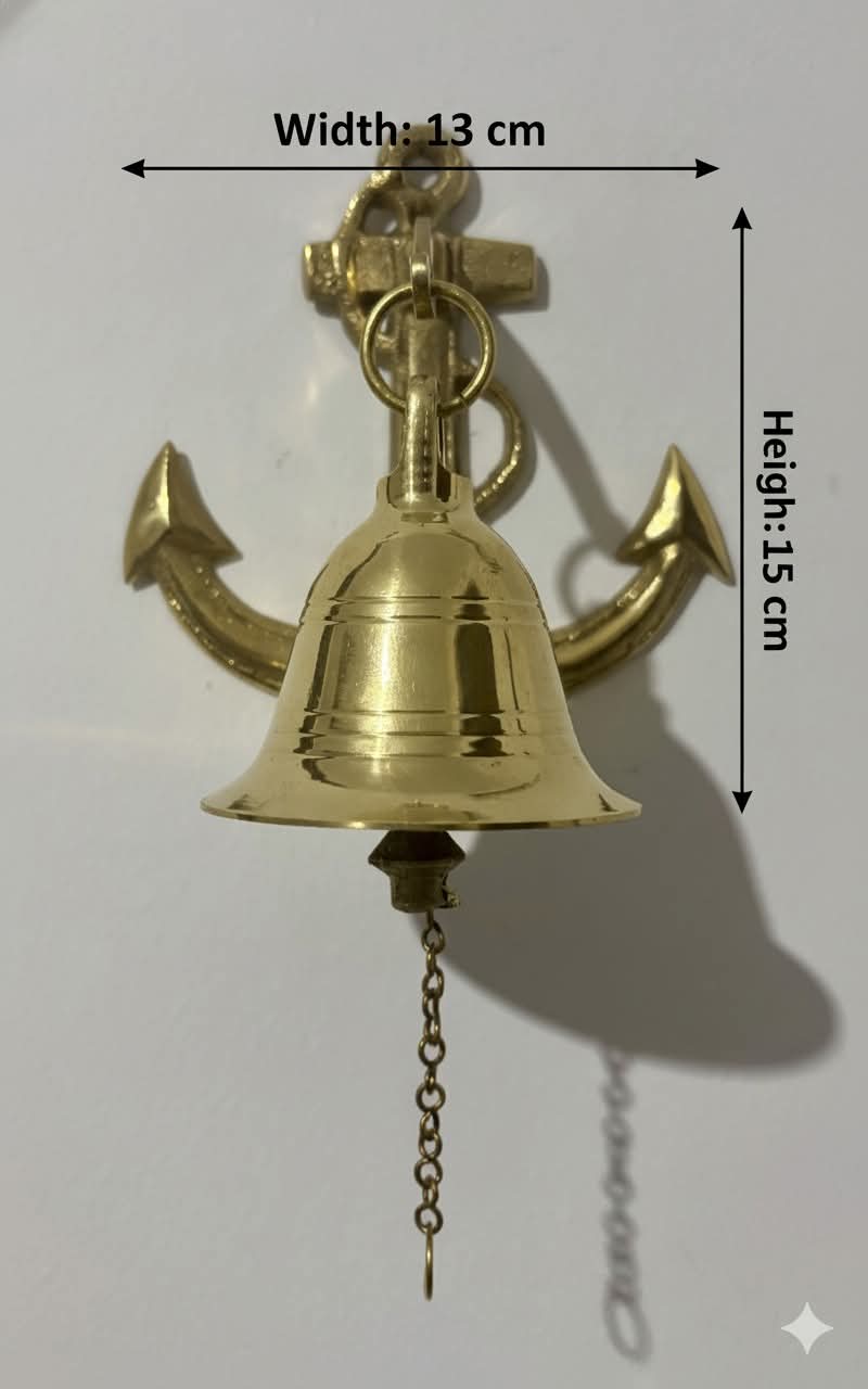 Vintage Brass Anchor Wall Bell