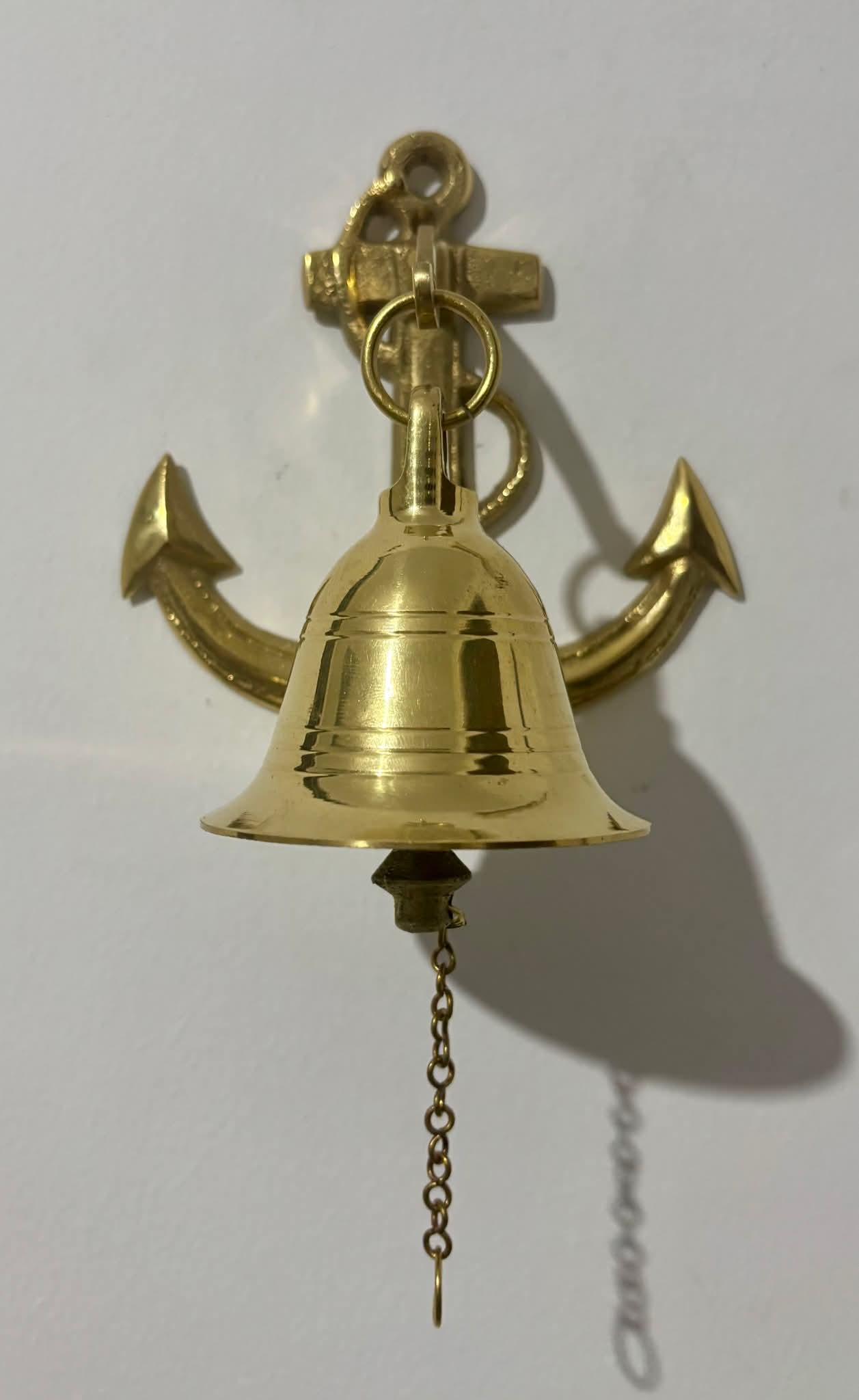 Vintage Brass Anchor Wall Bell