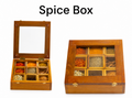 Wooden Spice Box – 9 Compartment Storage Organizer