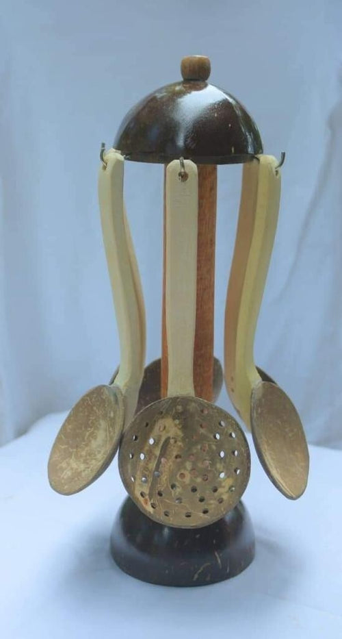Coconut Shell Spoon – Eco-Friendly Handmade Serving Spoon